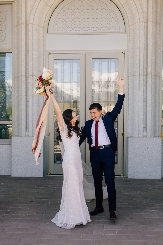 Tying the knot at the Orem Utah Temple