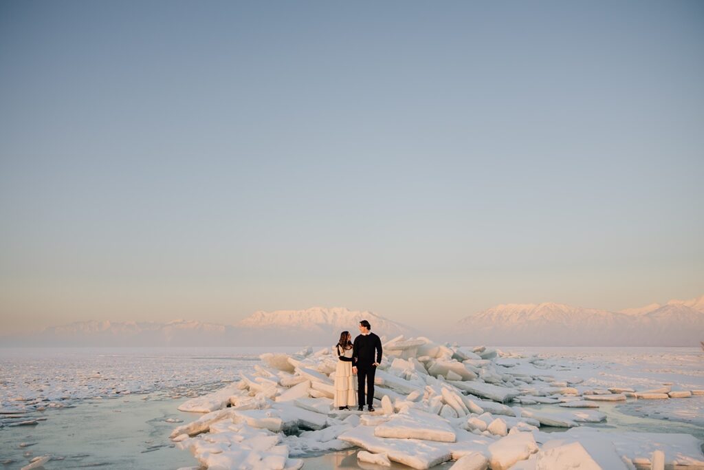 Utah Lake Ice Stacks