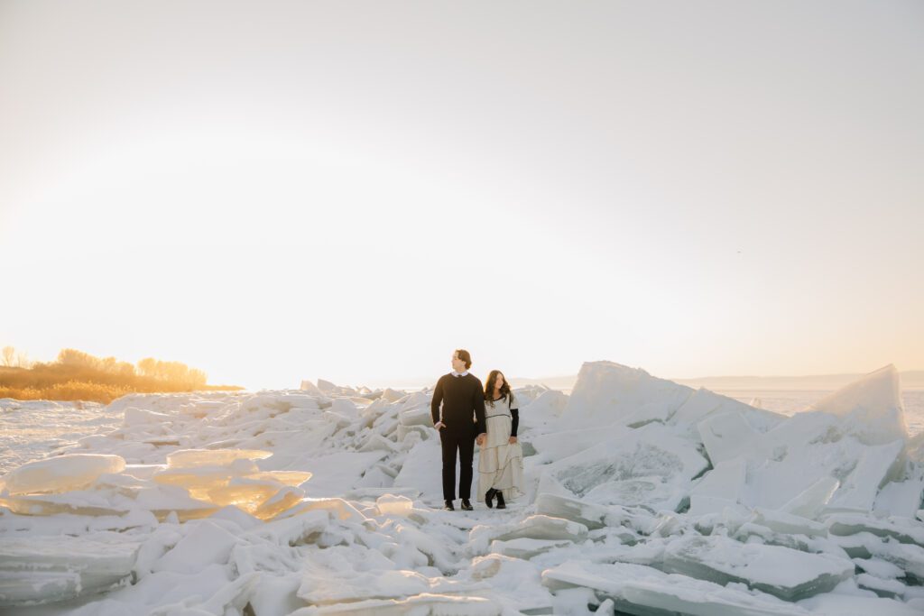 Utah Lake Ice Stacks