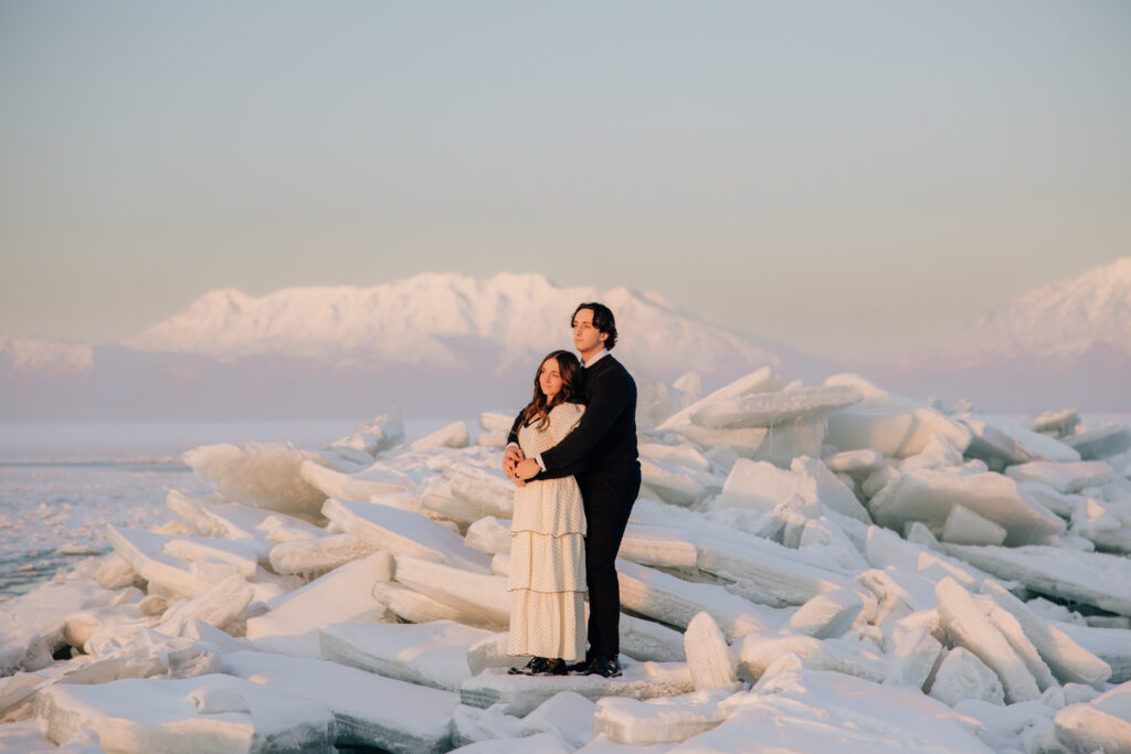 Utah Lake Ice Stacks