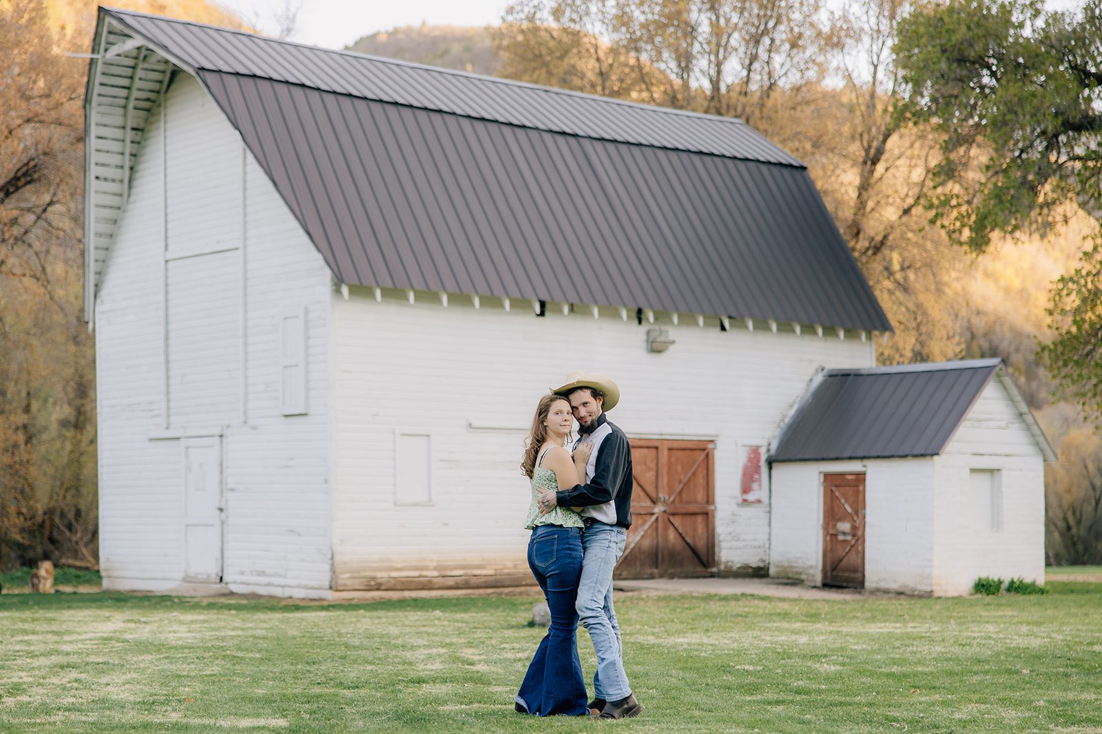 Couple standing in front of jollys ranch