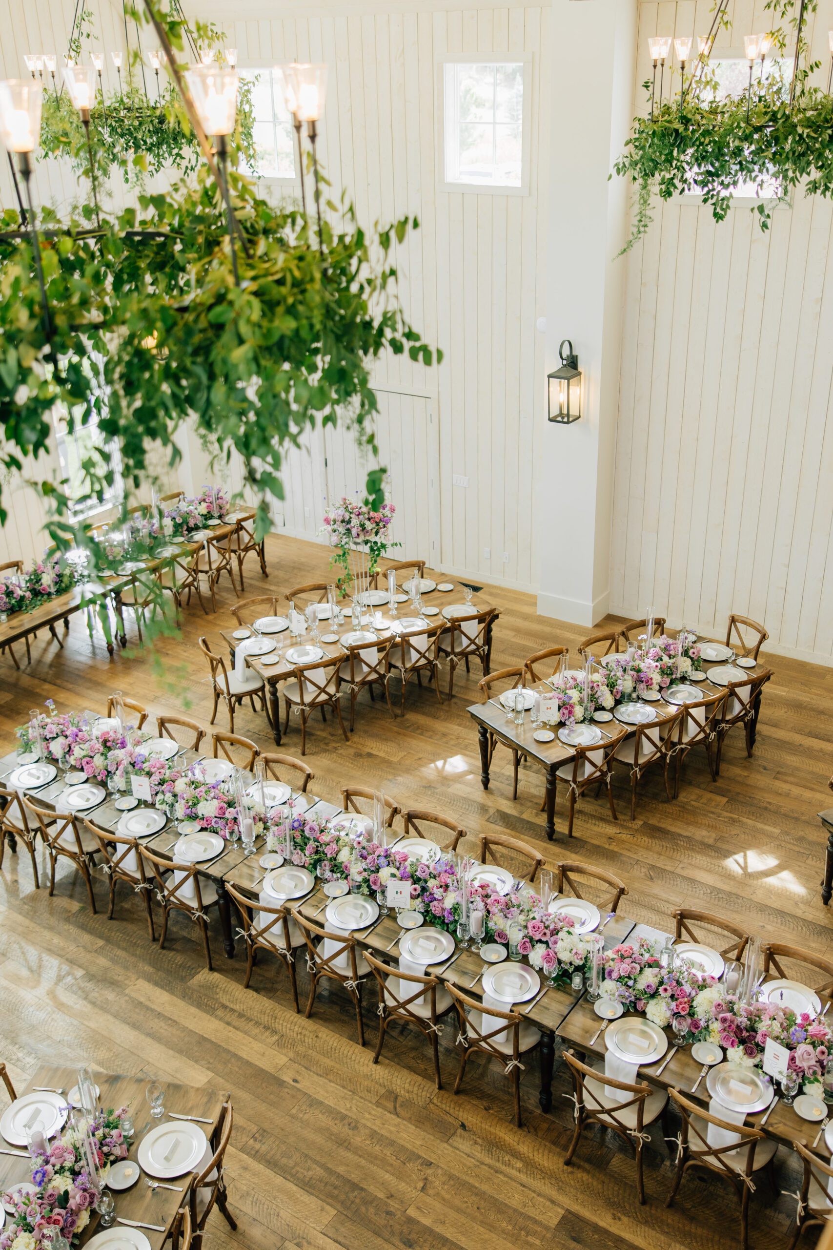 reception tables at river bottoms ranch